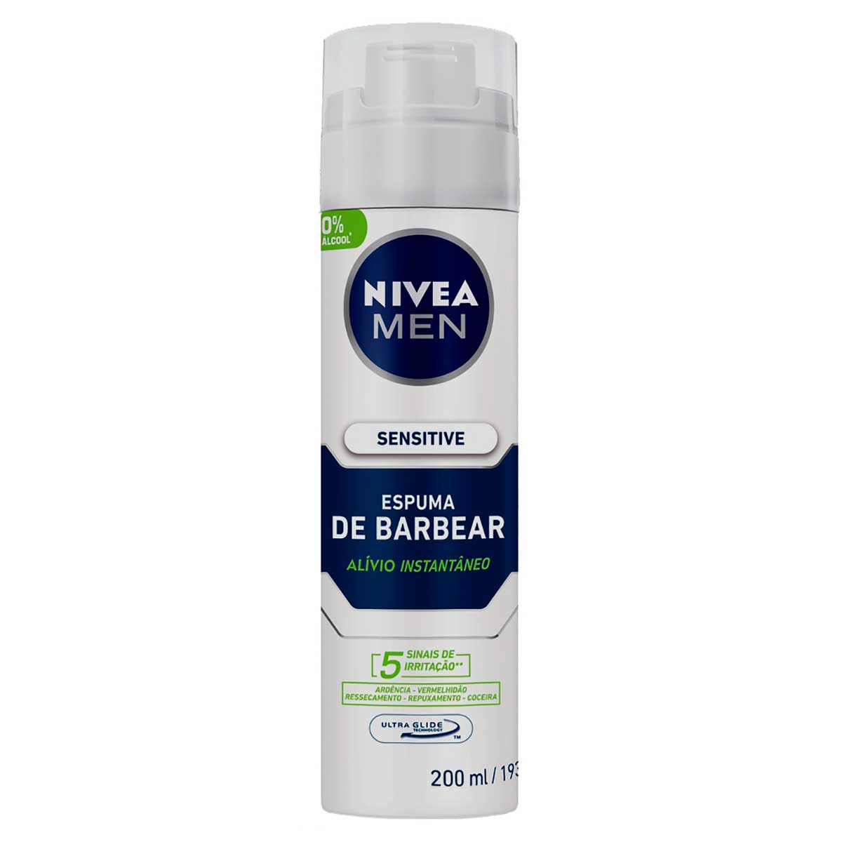 Espuma de Barbear Sensitive NIVEA MEN 200ml