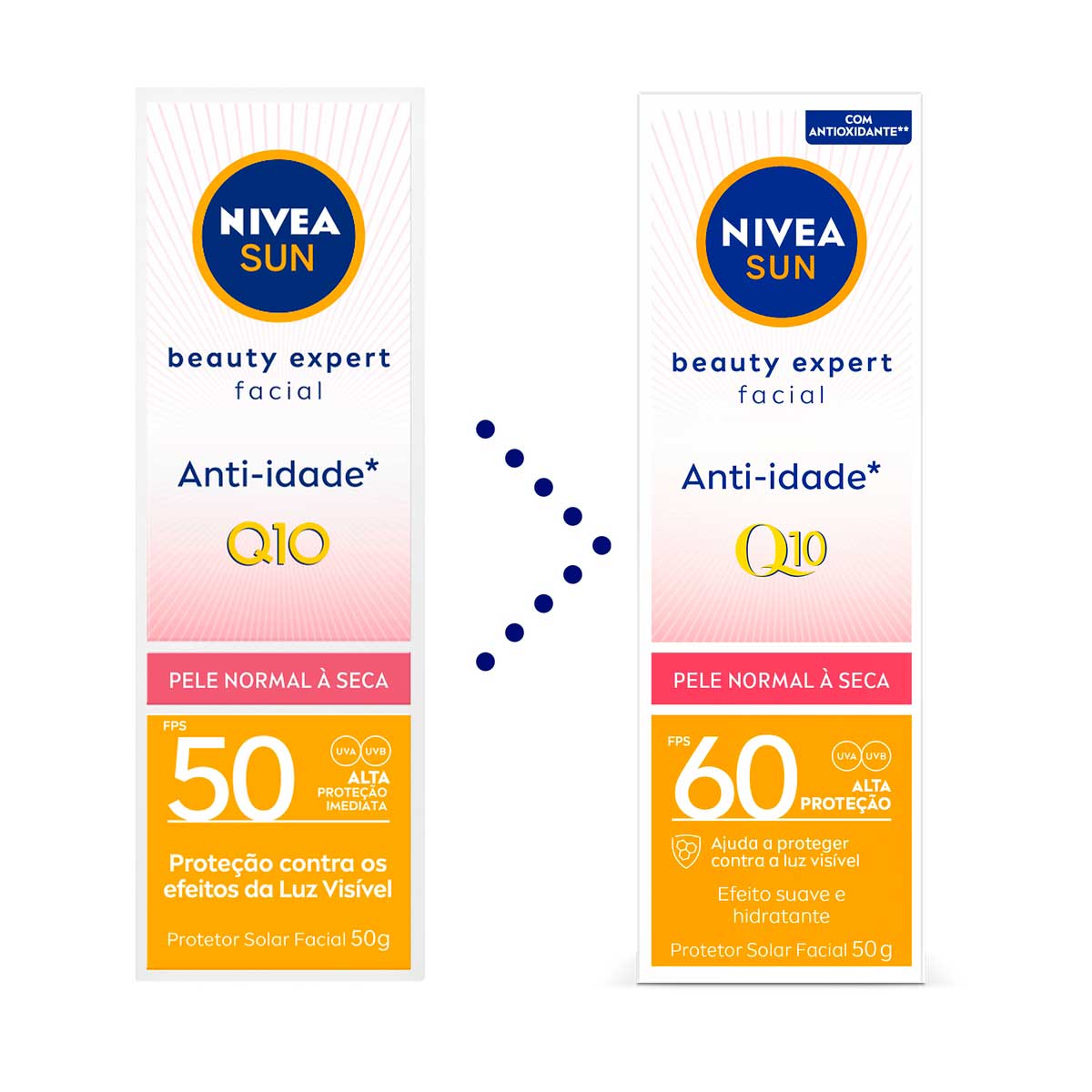 Protetor Solar Facial Beauty Expert Pele Normal a Seca FPS 60 NIVEA SUN 50g