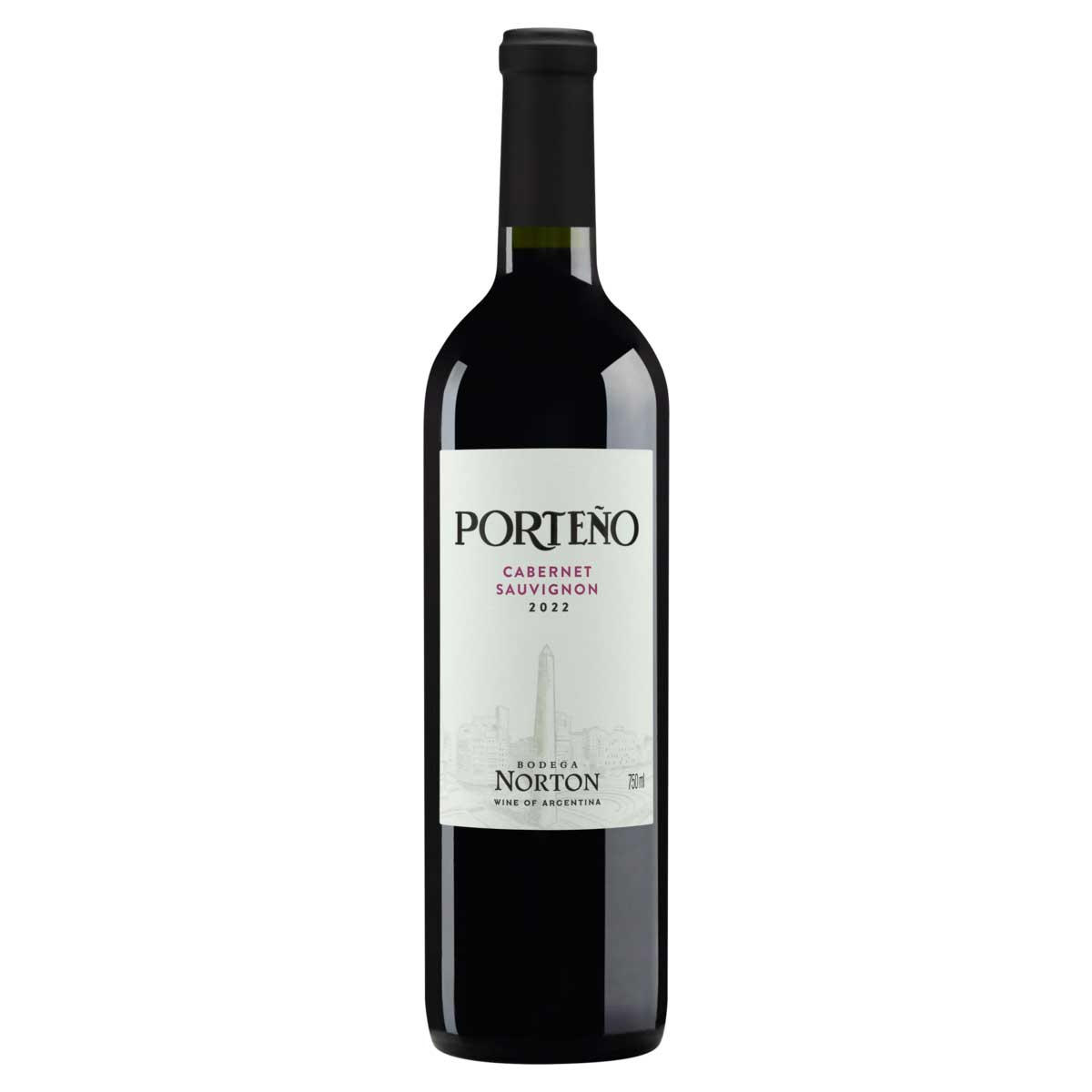 Vinho Argentino Tinto Seco Porteño Norton Cabernet Sauvignon Mendoza Garrafa 750ml