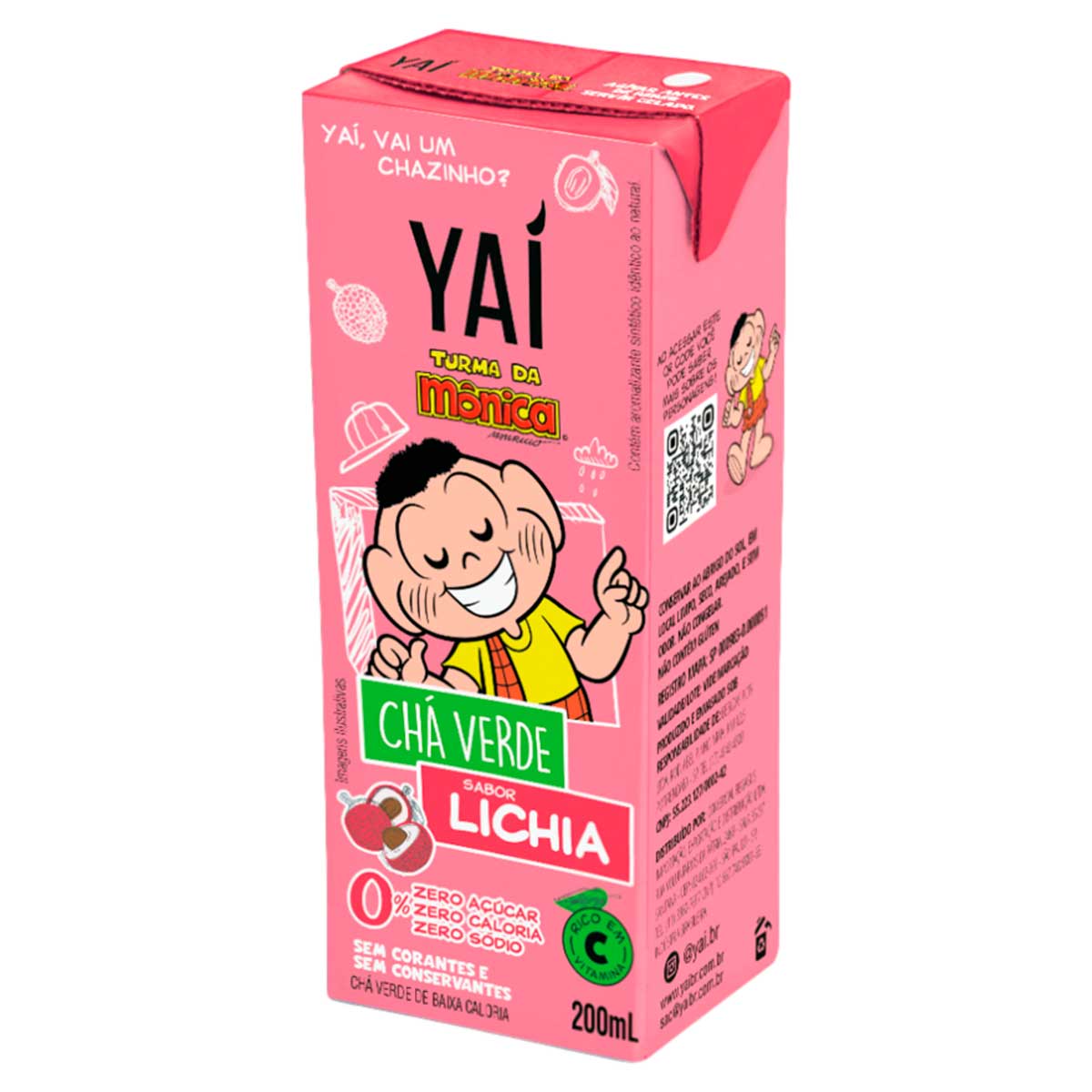 Chá Verde Lichia Zero Açúcar Turma da Mônica Yaí 200ml