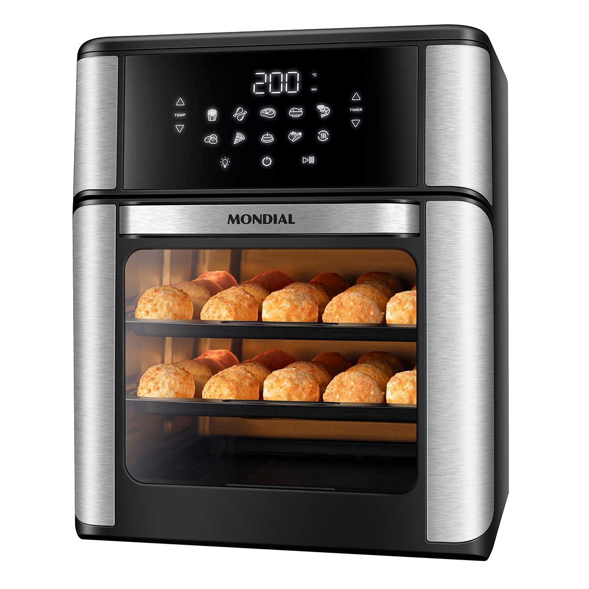 Fritadeira Elétrica Air Fryer Mondial 12LAFon-12L-Bi 2 em 1 12L