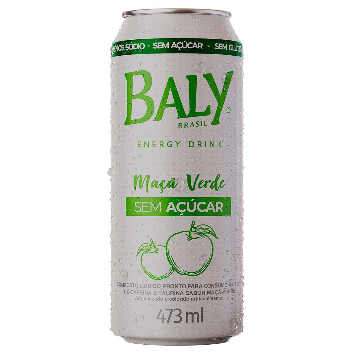 Energético Baly Maçã Verde sem Açúcar com 473 ml