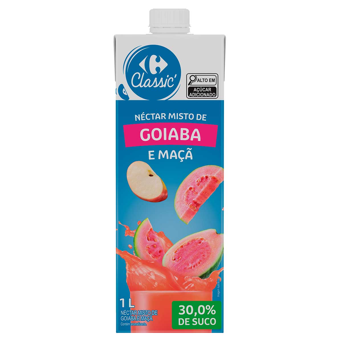 Néctar Misto Sabor Goiaba e Maçã Carrefour Classic 1L