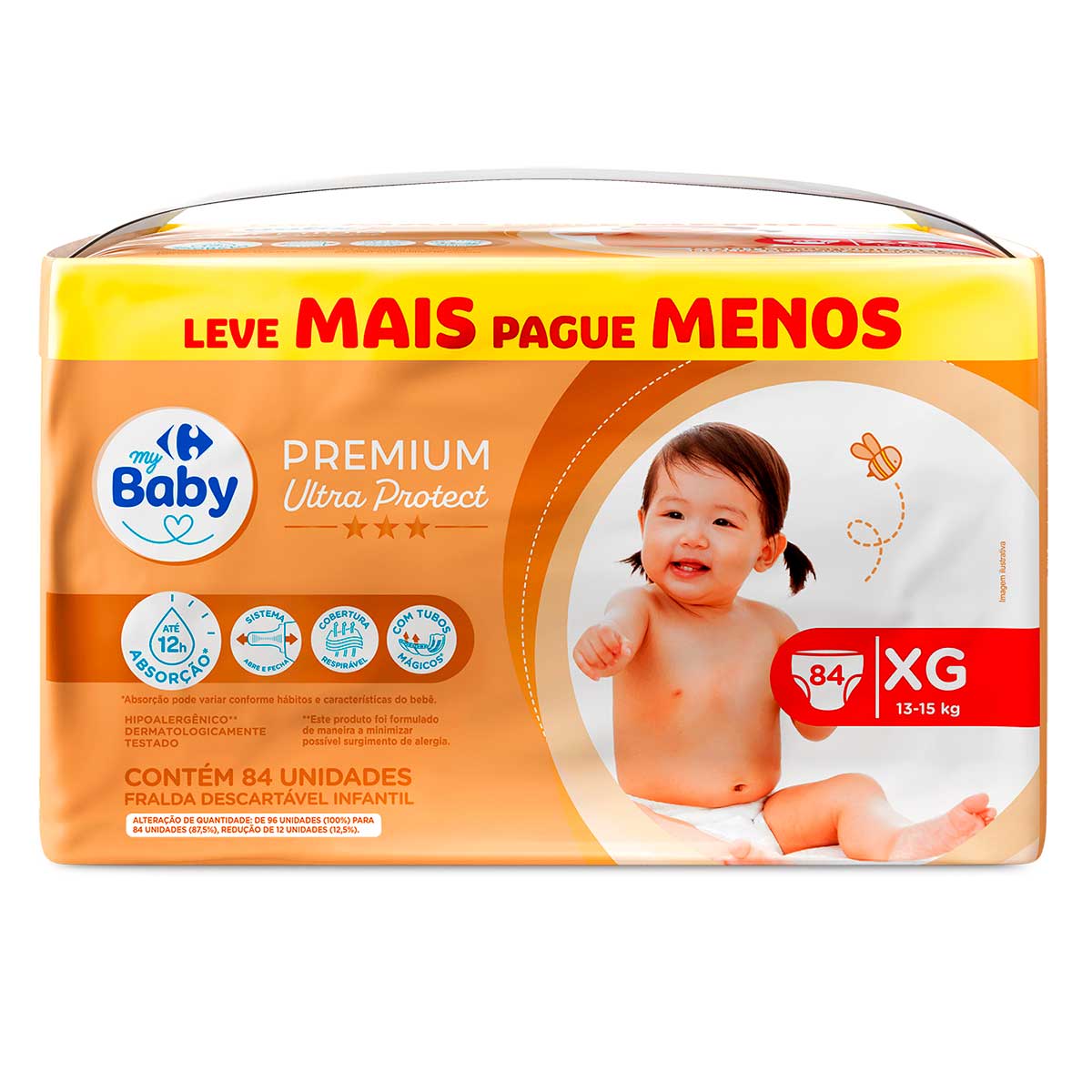 Fralda Infantil Carrefour My Baby XG 84 Unidades