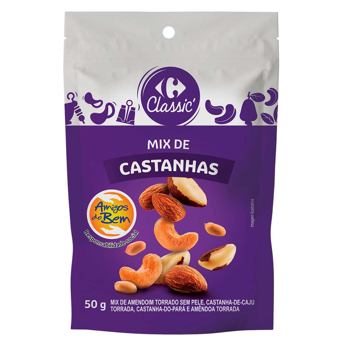 Mix Castanha de Caju Carrefour Classic 50g