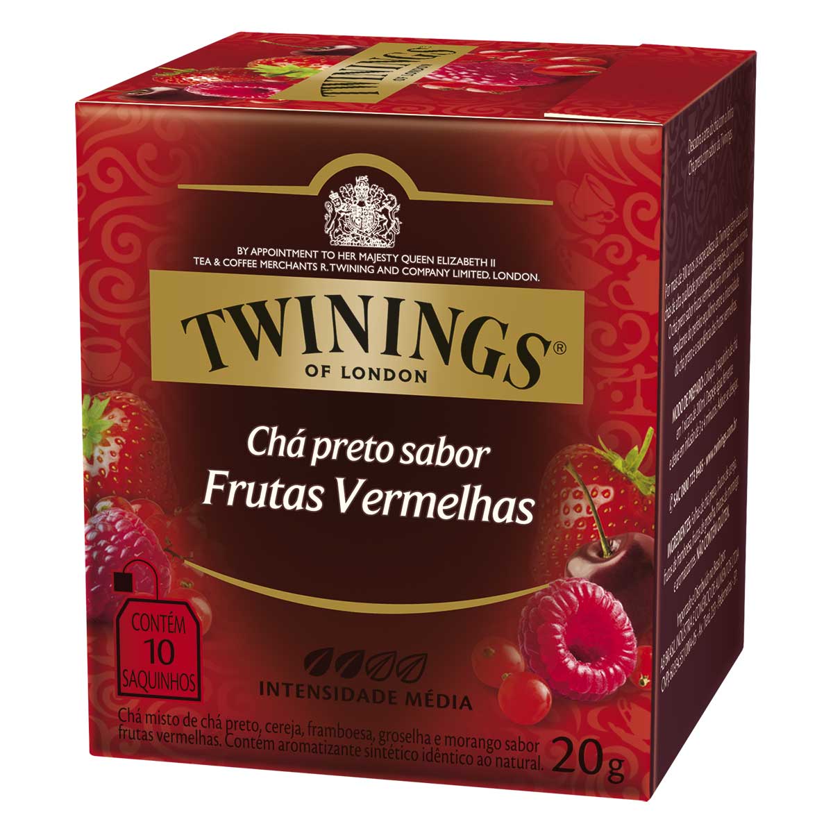 Chá Inglês Preto de Frutas Vermelhas Twinings 10 Sachês 20g