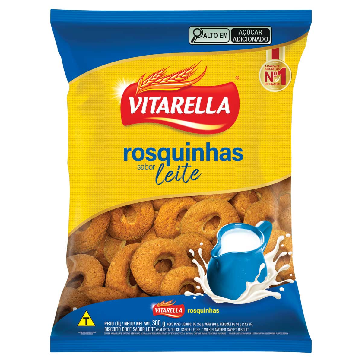 Biscoito Doce Rosquinha Leite Vitarella 300g