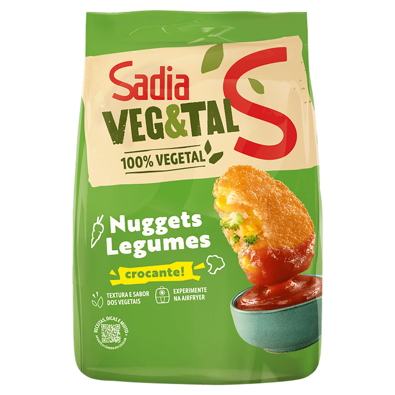 Nuggets de Vegetais Veg & Tal Sadia Congelado Pacote 275g