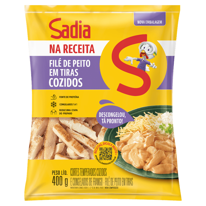 Frango Tiras Temperado Congelado Sadia 400 g