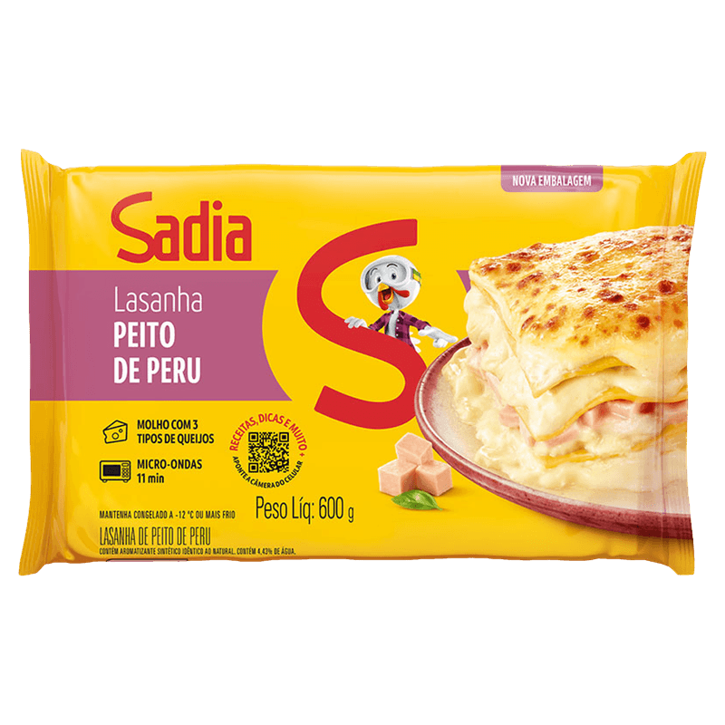 Lasanha de Peito de Peru com Molho Branco Sadia 600g