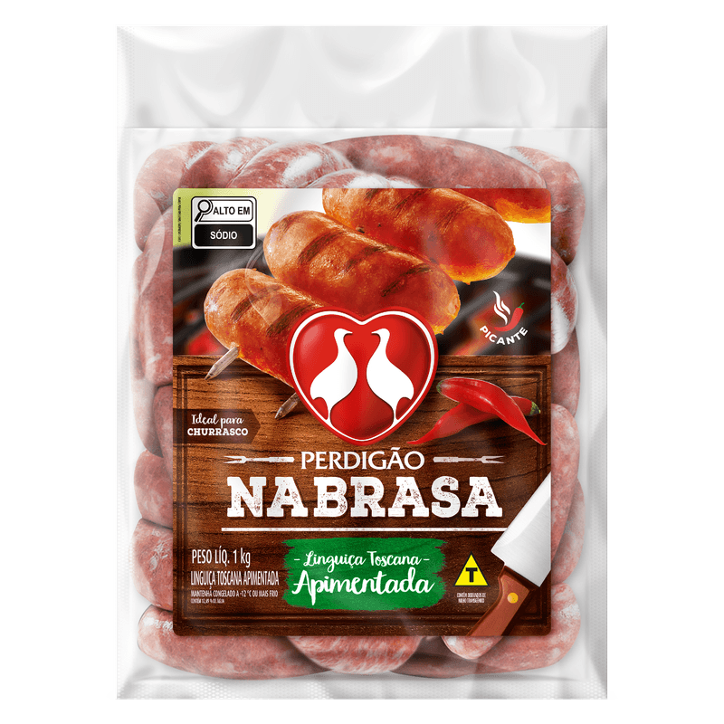 Linguiça Toscana Perdigão Na Brasa Apimentada 1Kg