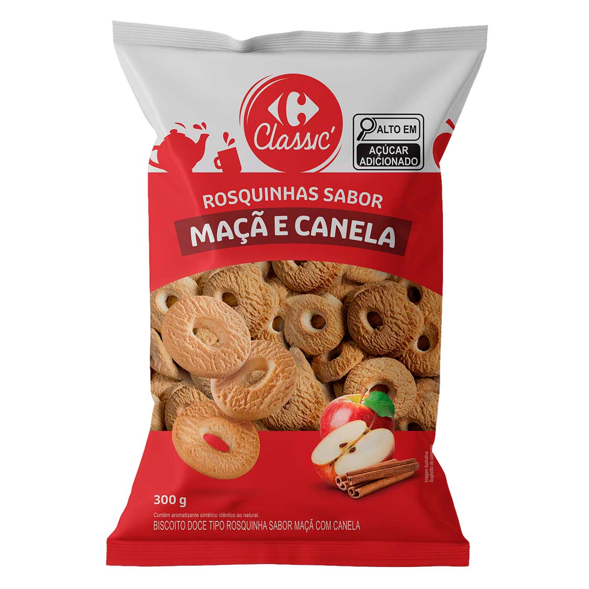 Rosquinha Maçã e Canela Carrefour Classic 300g