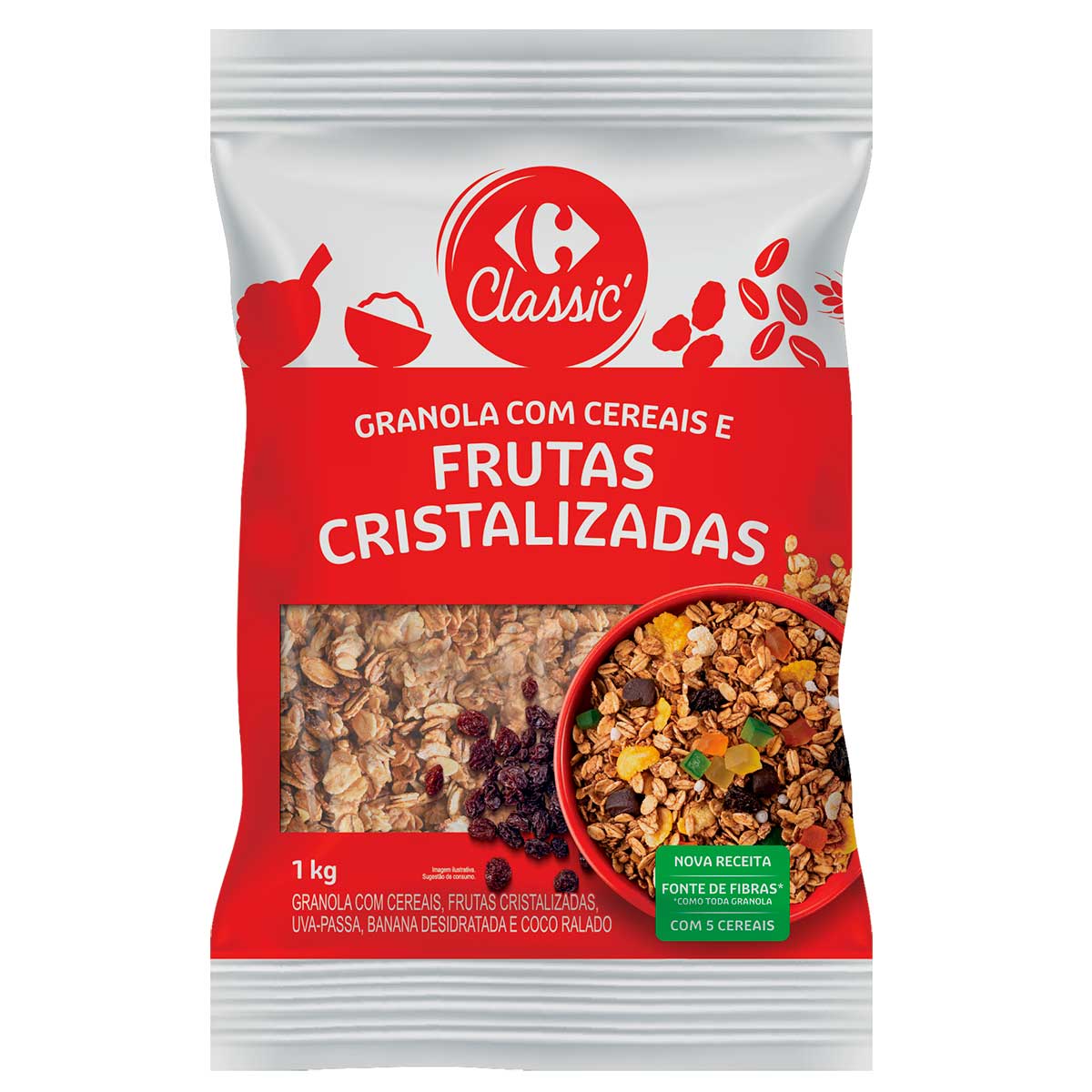 Granola com Frutas Cristalizadas Carrefour 1 Kg