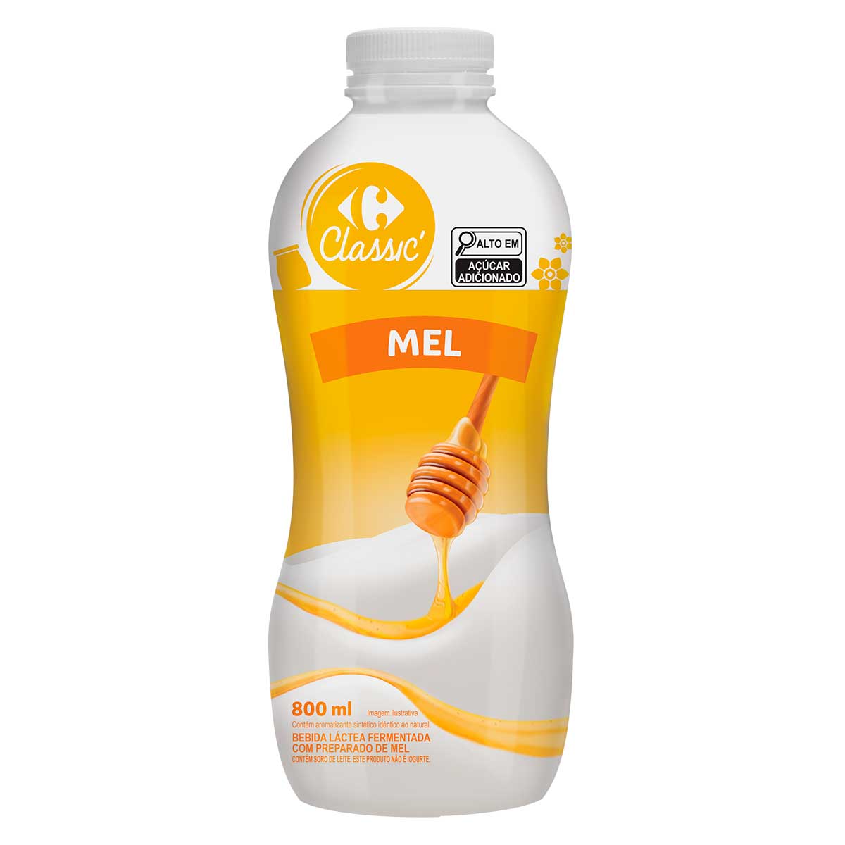 Bebida Láctea Batida com Açúcar e Mel Carrefour Classic 800ml