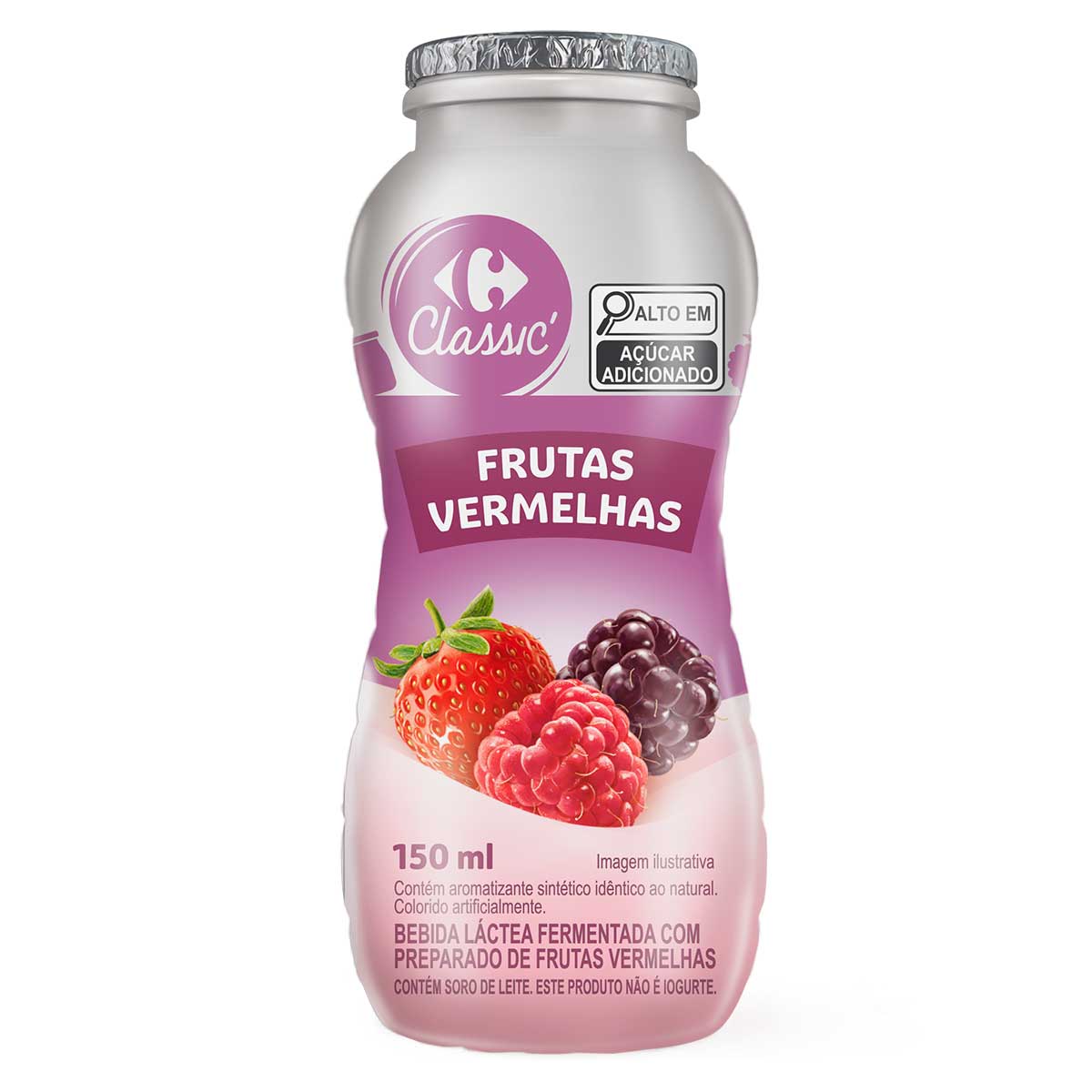 Bebida Láctea Sabor Frutas Vermelhas Carrefour Classic 150ml