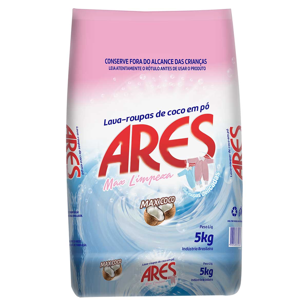 Sabão Em Pó Ares Coco Fragrância Suave 5kg