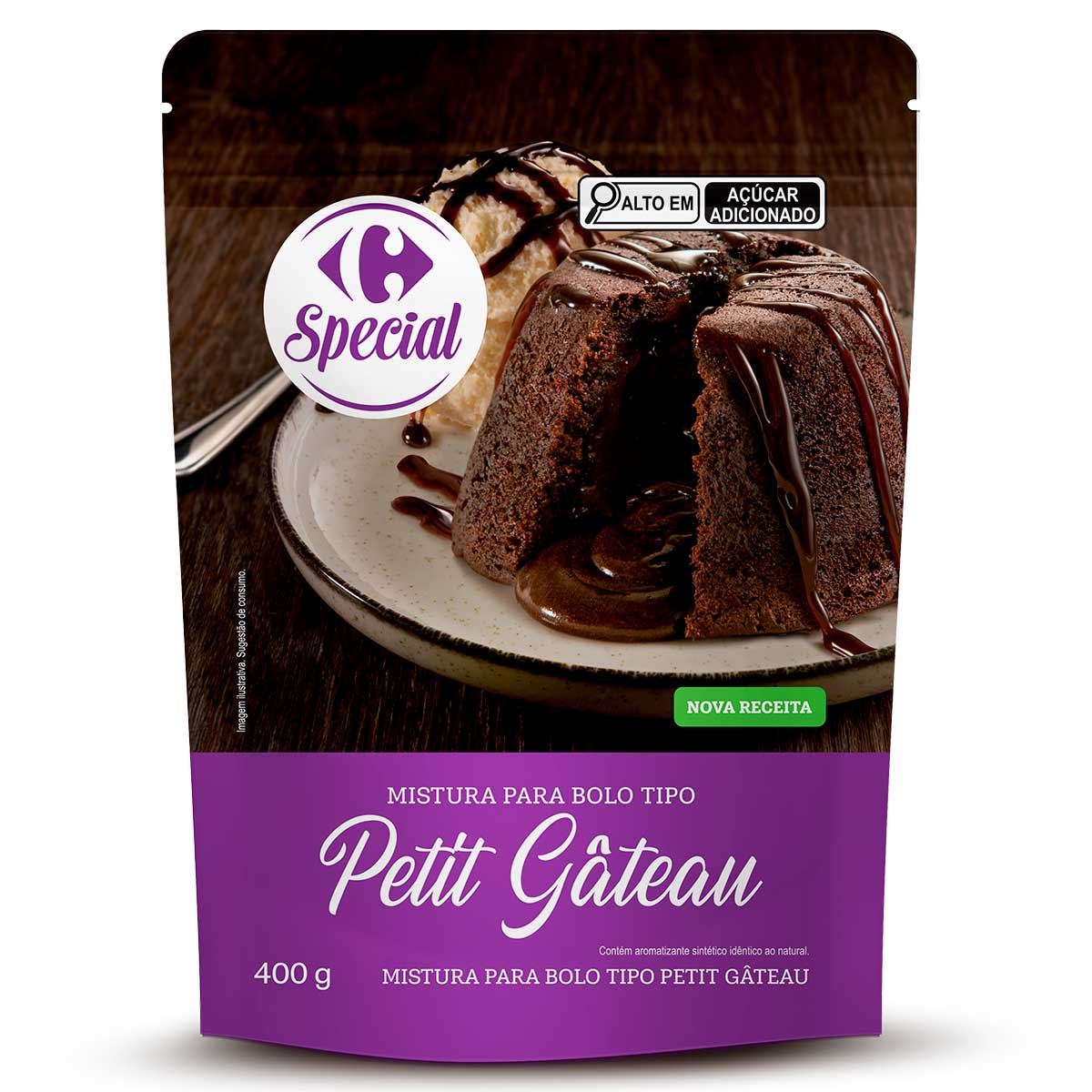 Mistura para Bolo Sabor Petit Gateau Carrefour Classic 400g