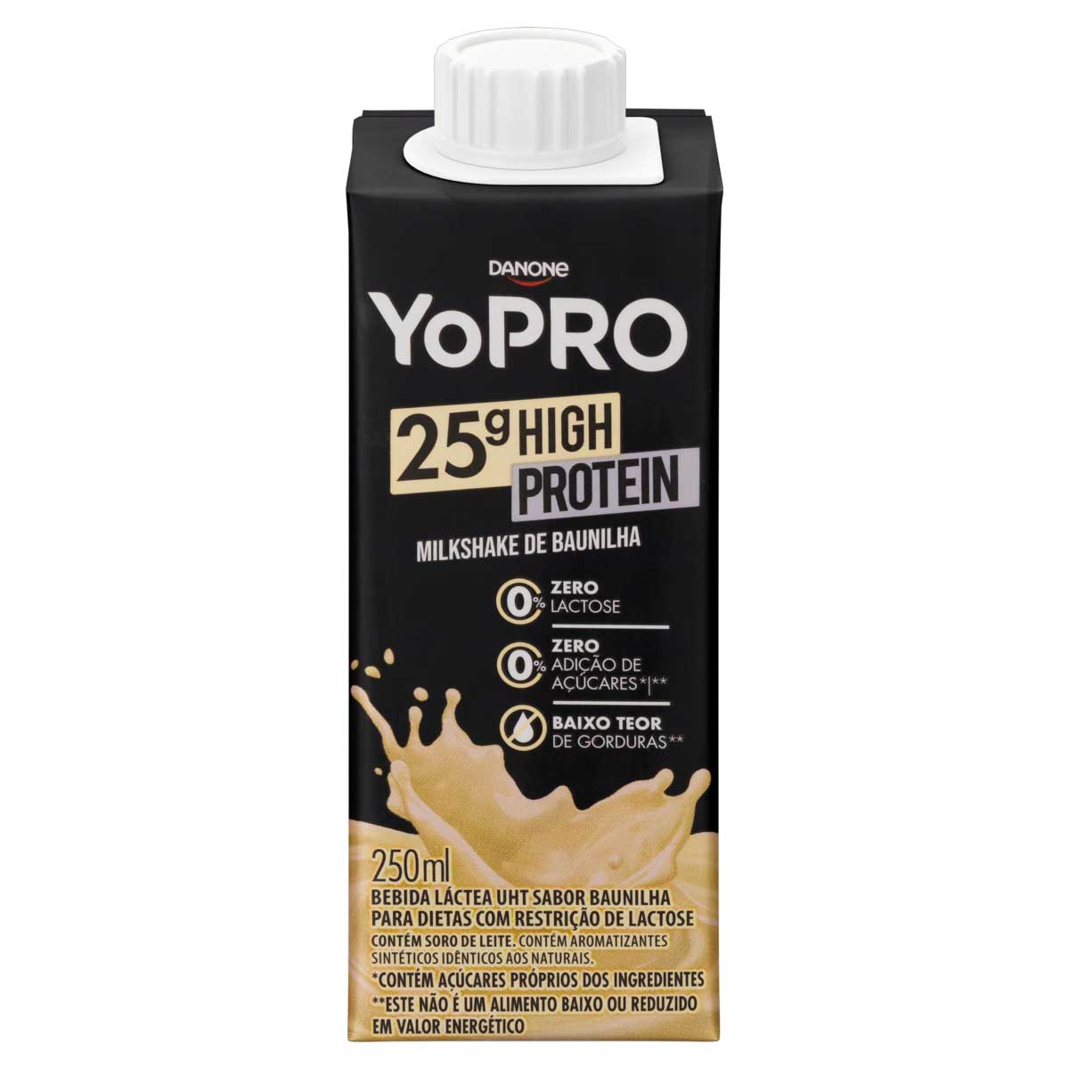 YoPRO Bebida Láctea UHT Milkshake de Baunilha 25g de proteínas 250ml