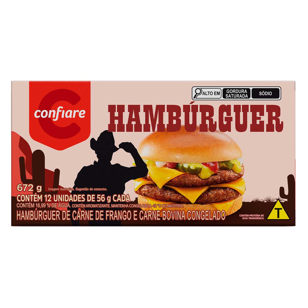 Hambúrguer de Frango Confiare 672g