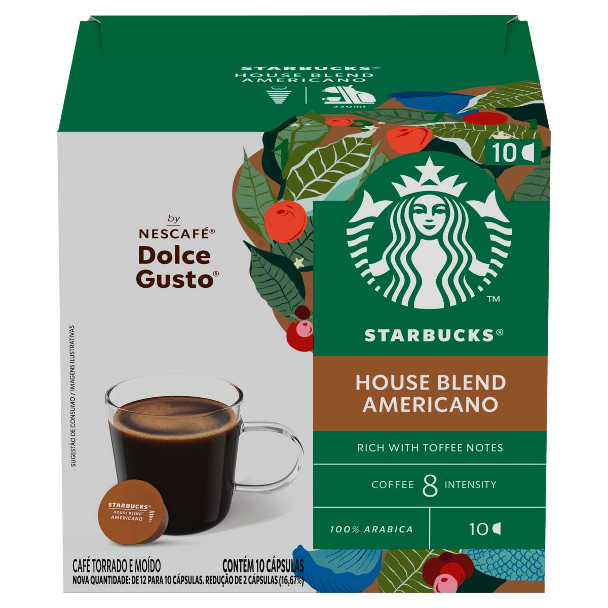 Café House Blend Americano 100% Arábica Starbucks 10 Cápsulas