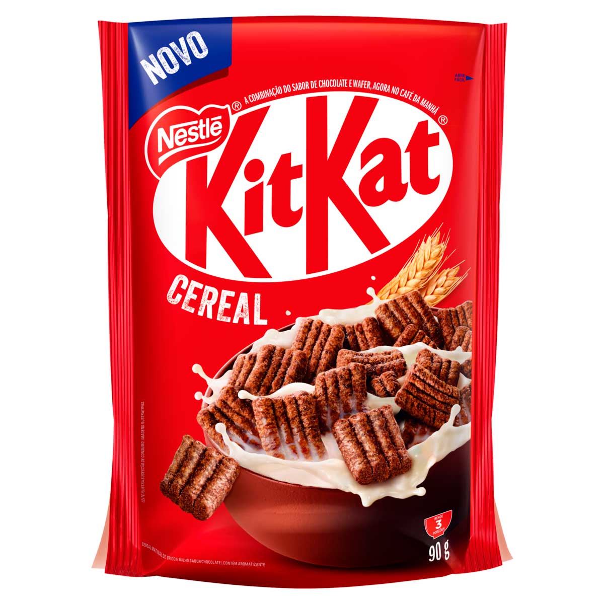 Cereal Matinal de Trigo e Milho Integral 31,7% Chocolate Kitkat 90g