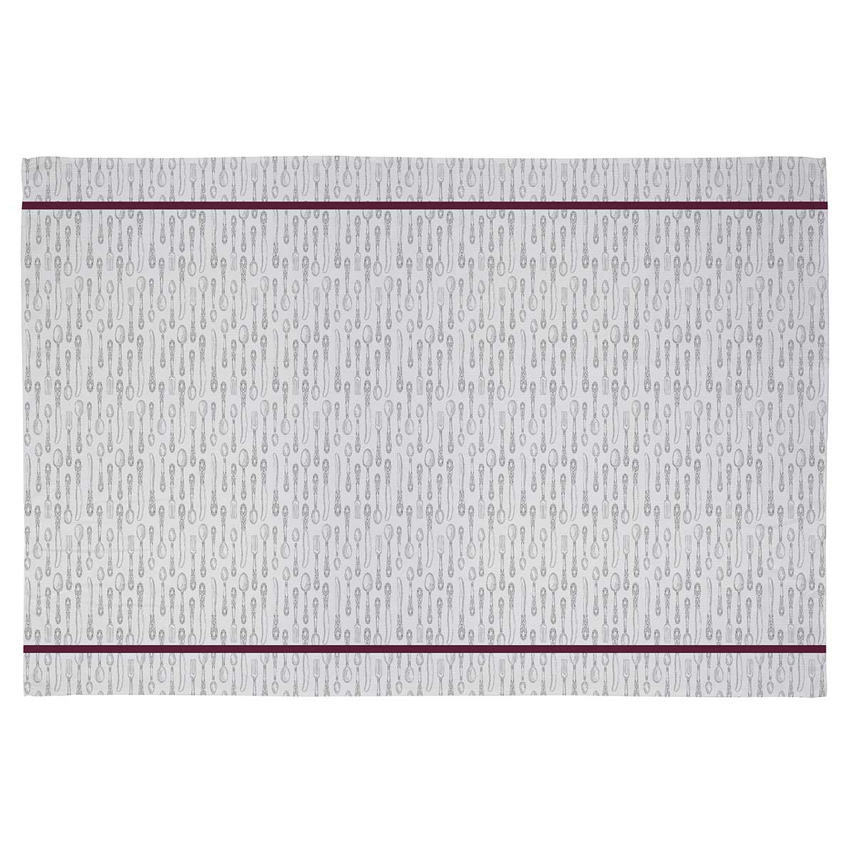 TOALHA MESA BASIC 6 LUGARES COLHERES 140X210CM 43450 TEKA