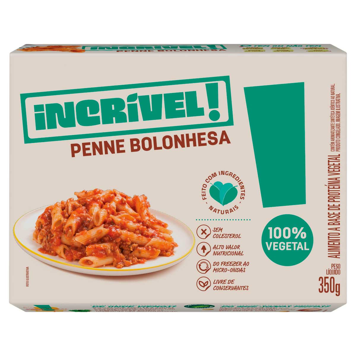 Penne Bolonhesa Incrível 100% Vegetal 350g