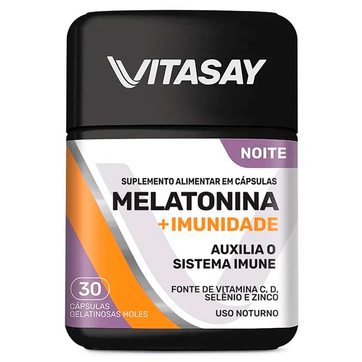Suplemento Alimentar Vitasay Melatonina + Imunidade 30 Cápsulas