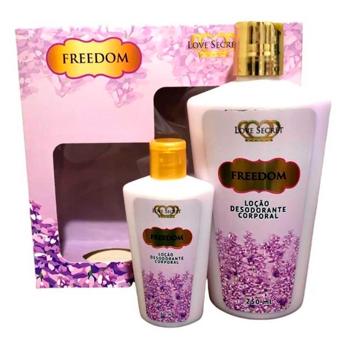 Kit Feminino Love Secret Freedom - Loção 250ml + Sabonete Líquido 200ml