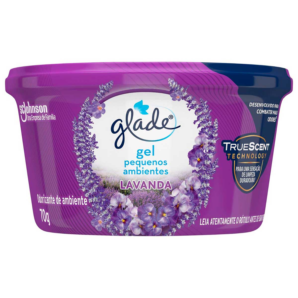 Desodorizador Glade Gel Pequenos Ambientes Lavanda 70g