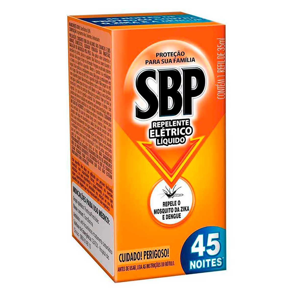 Repelente Elétrico Líquido SBP 45 noites Refil 1 unidade 35ml