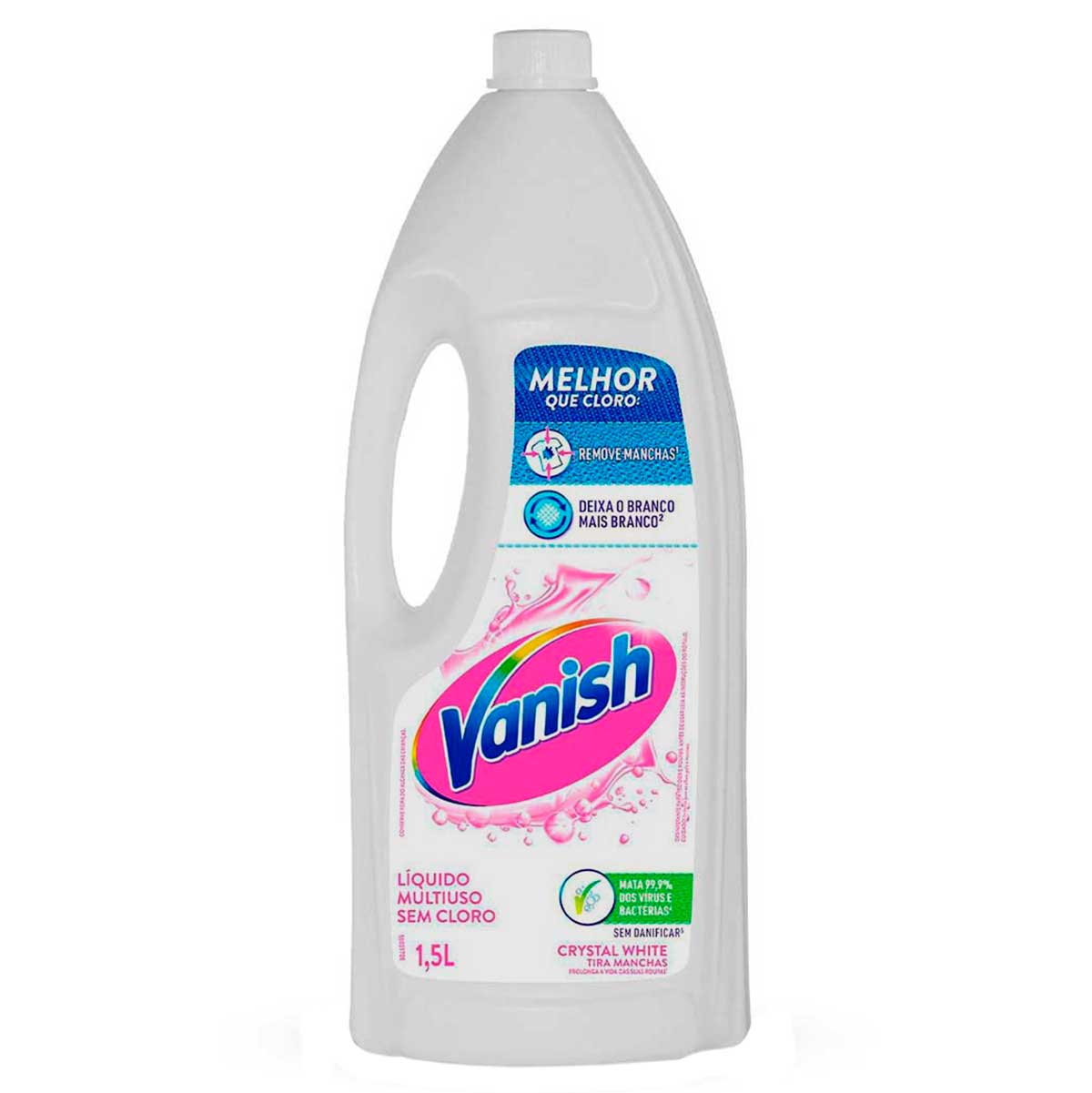 Tira Manchas Vanish Líquido Crystal White para roupas brancas 1,5L