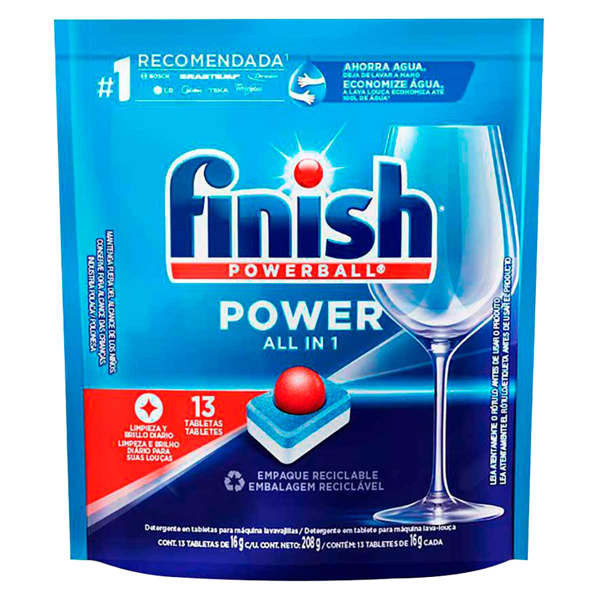 Detergente para Lava Louças em Tablete Finish 13 unidades