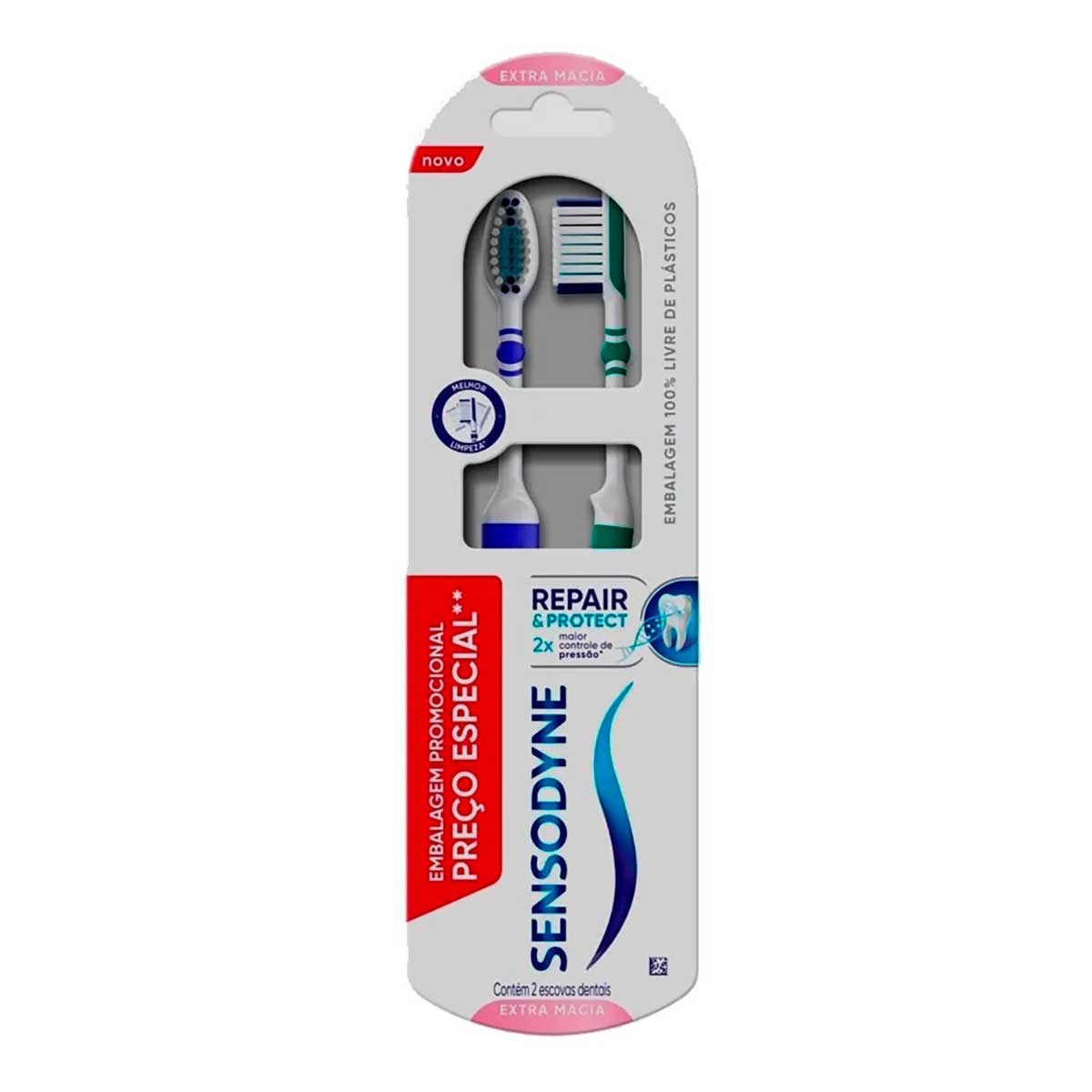 Escova Dental Sensodyne Repair & Protect Extramacia 2 Unidades