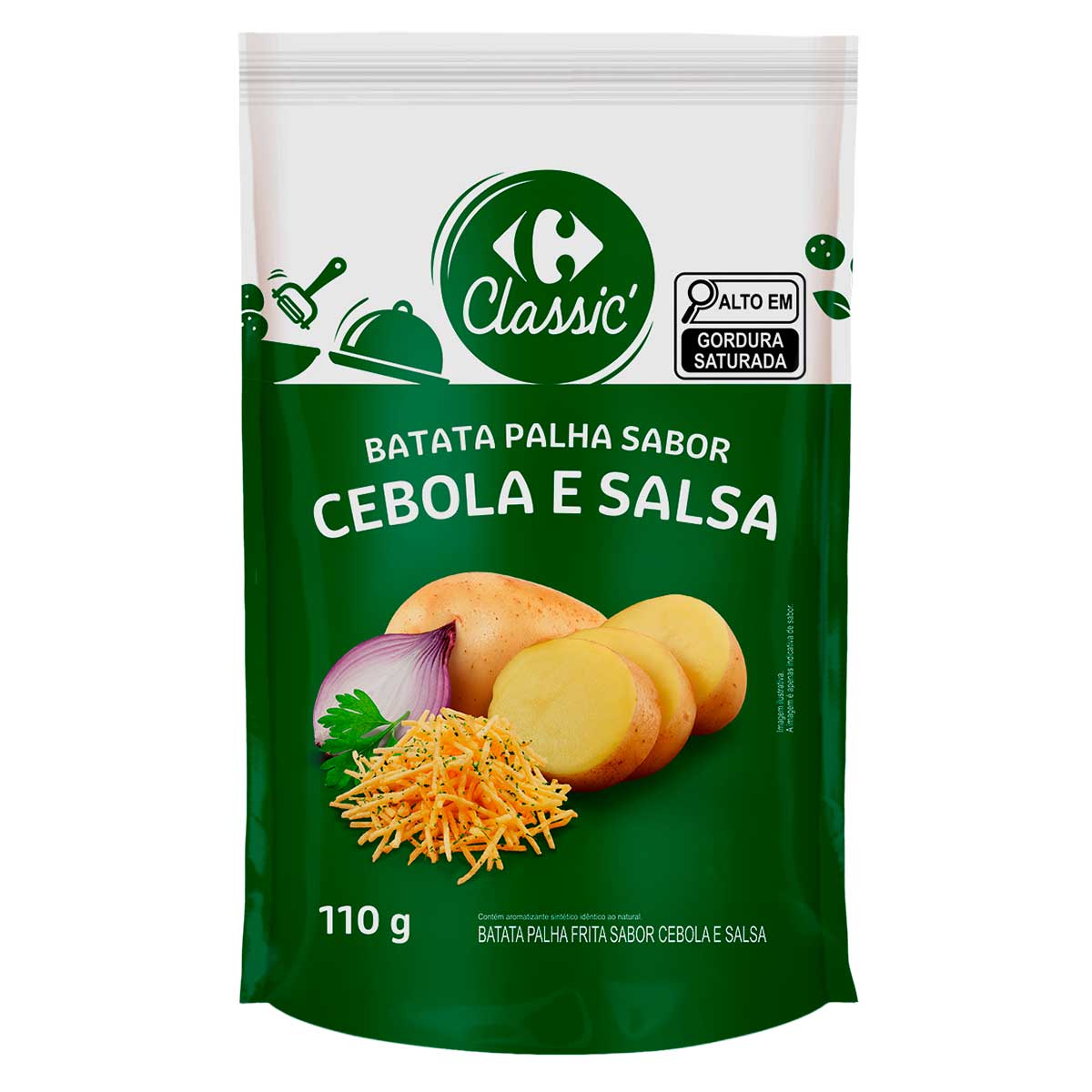 Batata Palha Cebola e Salsa Carrefour Classic 110 g