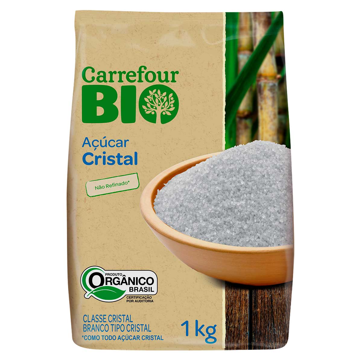 Açúcar Cristal Orgânico Carrefour Bio 1 Kg