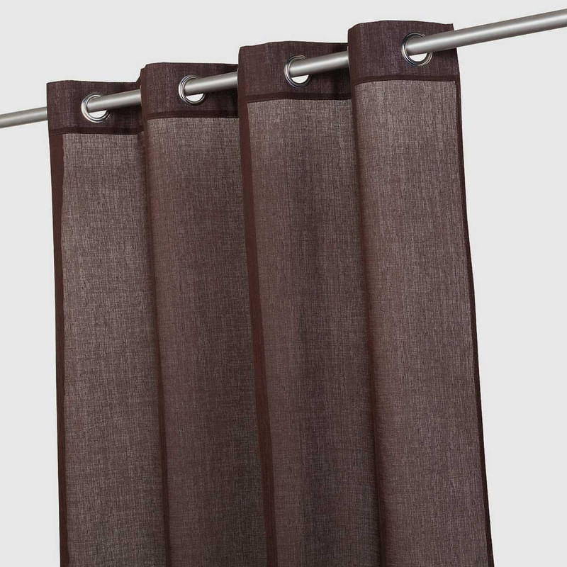 Cortina Rústica Tex 180x280 Marrom