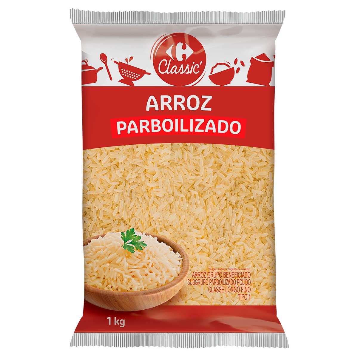 Arroz Parboilizado Longo Fino Tipo 1 Carrefour 5Kg