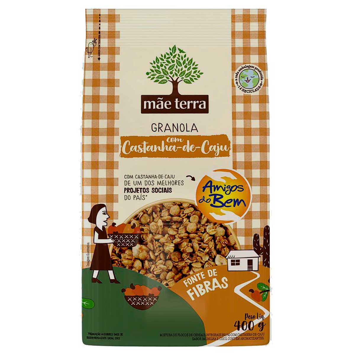 Granola mãe terra Castanha-de-caju Amigos do Bem 400 g