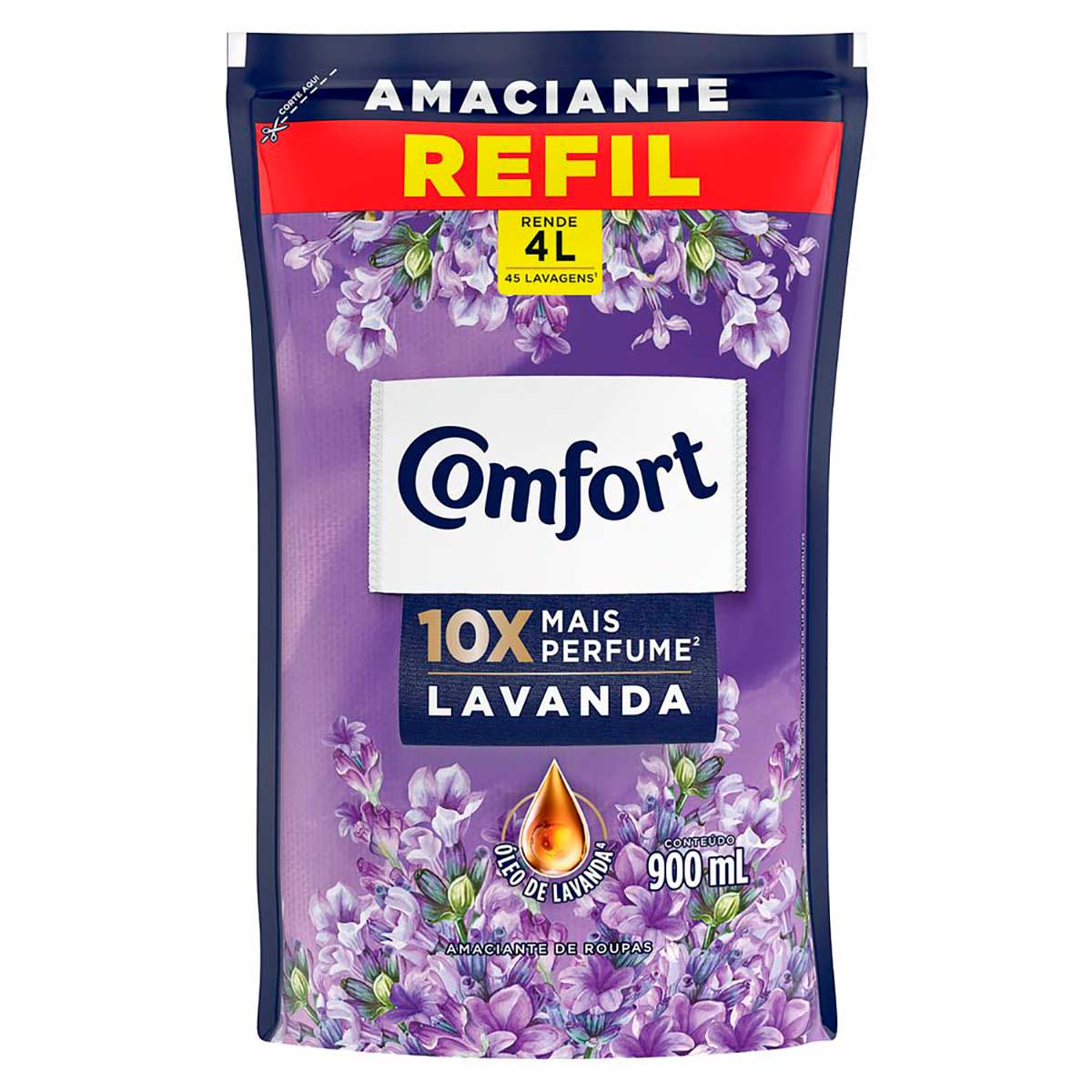 Amaciante de Roupa Lavanda Comfort 900ml Refil