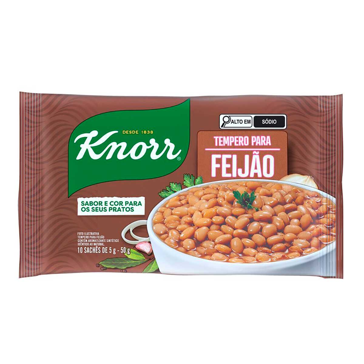 Tempero em Pó KNORR Feijão 50 g 10 sachês