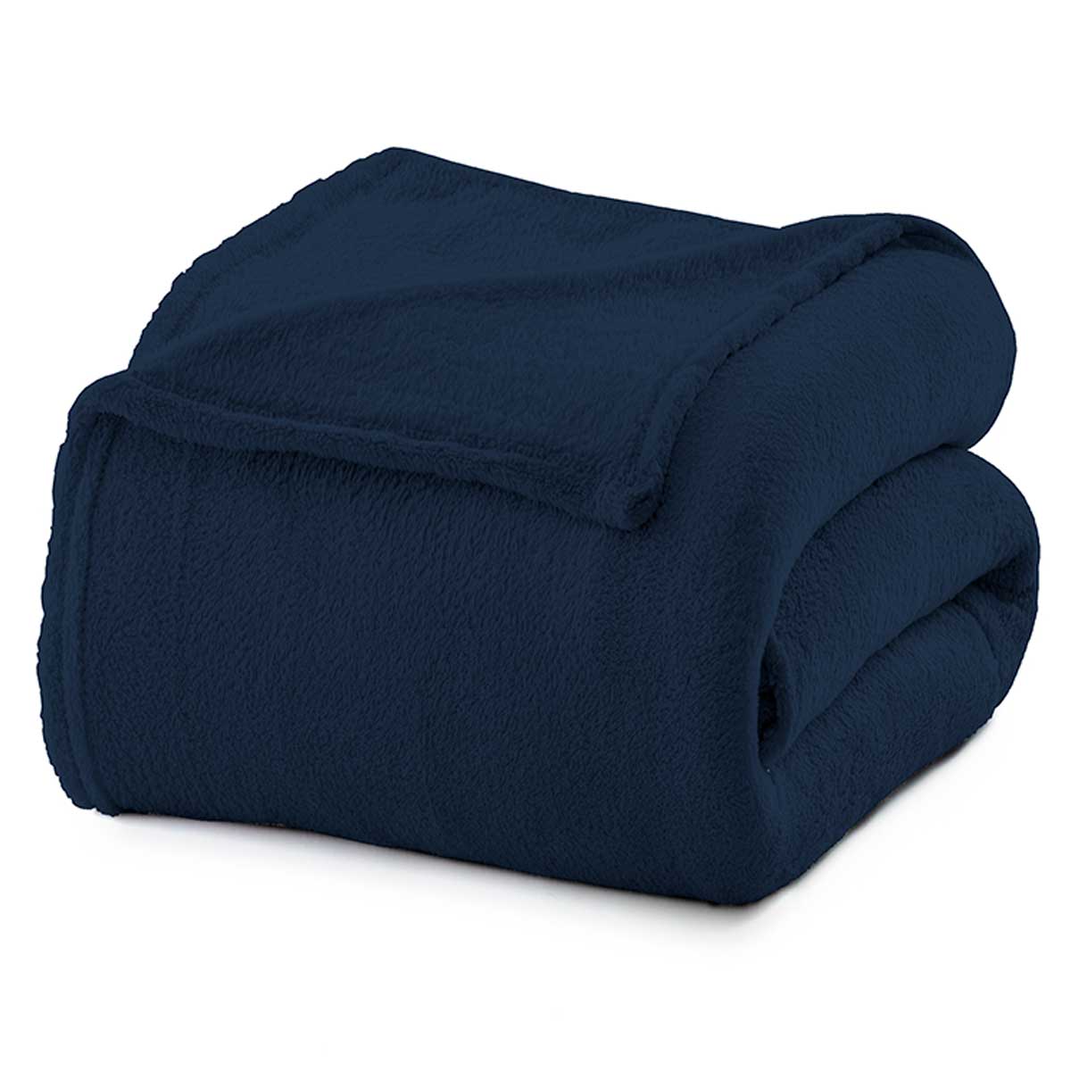 Cobertor Flannel Queen Azul Marinho
