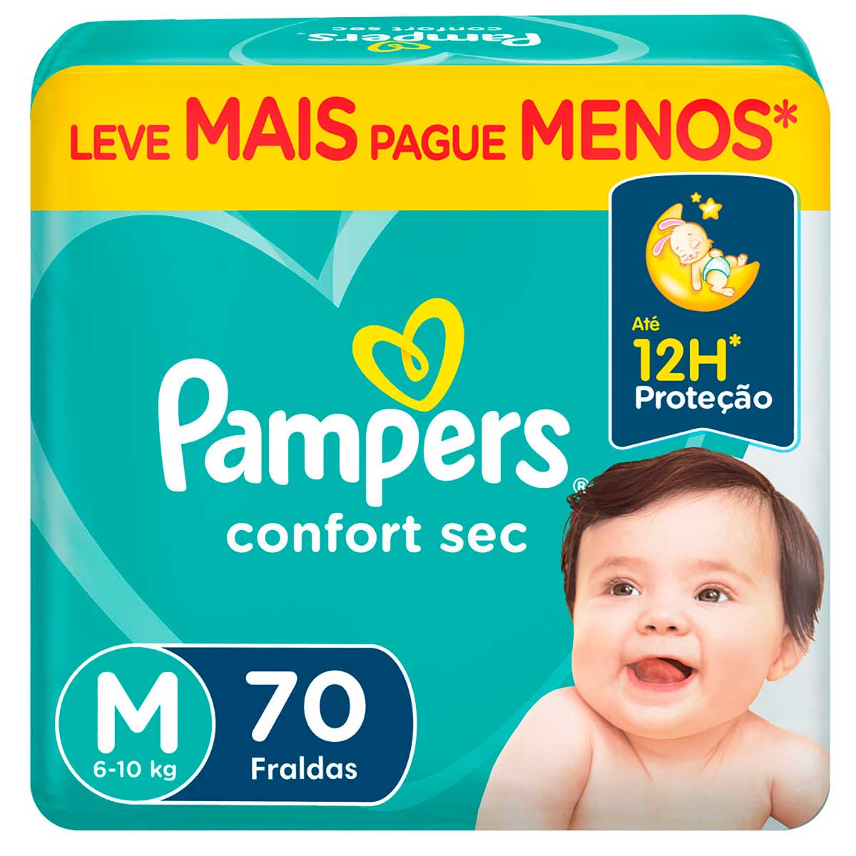 Fralda Pampers Confort Sec M 70 Unidades