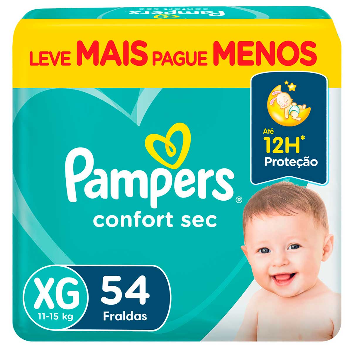 Fralda Descartável Pampers Confort Sec Super XG 54 Unidades