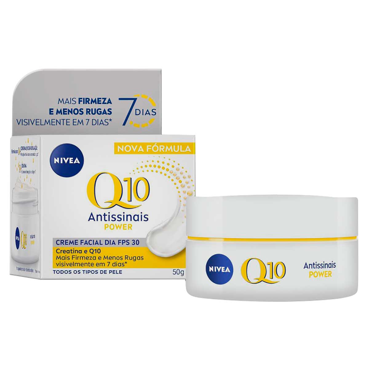 Creme Facial Antissinais NIVEA Q10 Power Dia FPS 30 50g