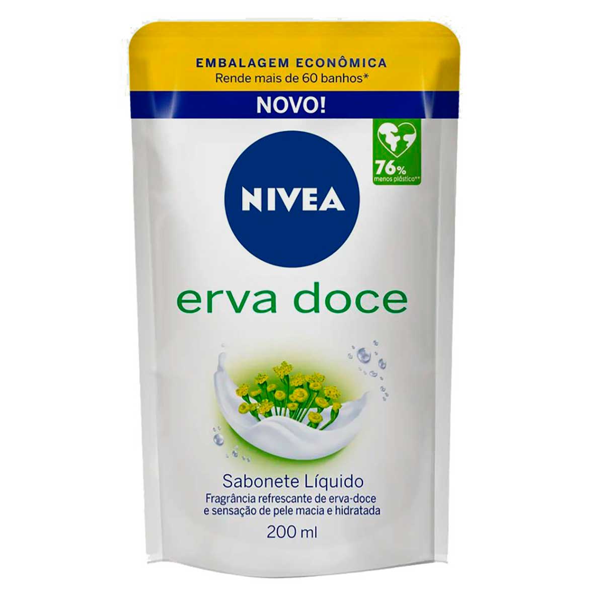 Sabonete Líquido Refil Erva Doce NIVEA 200ml