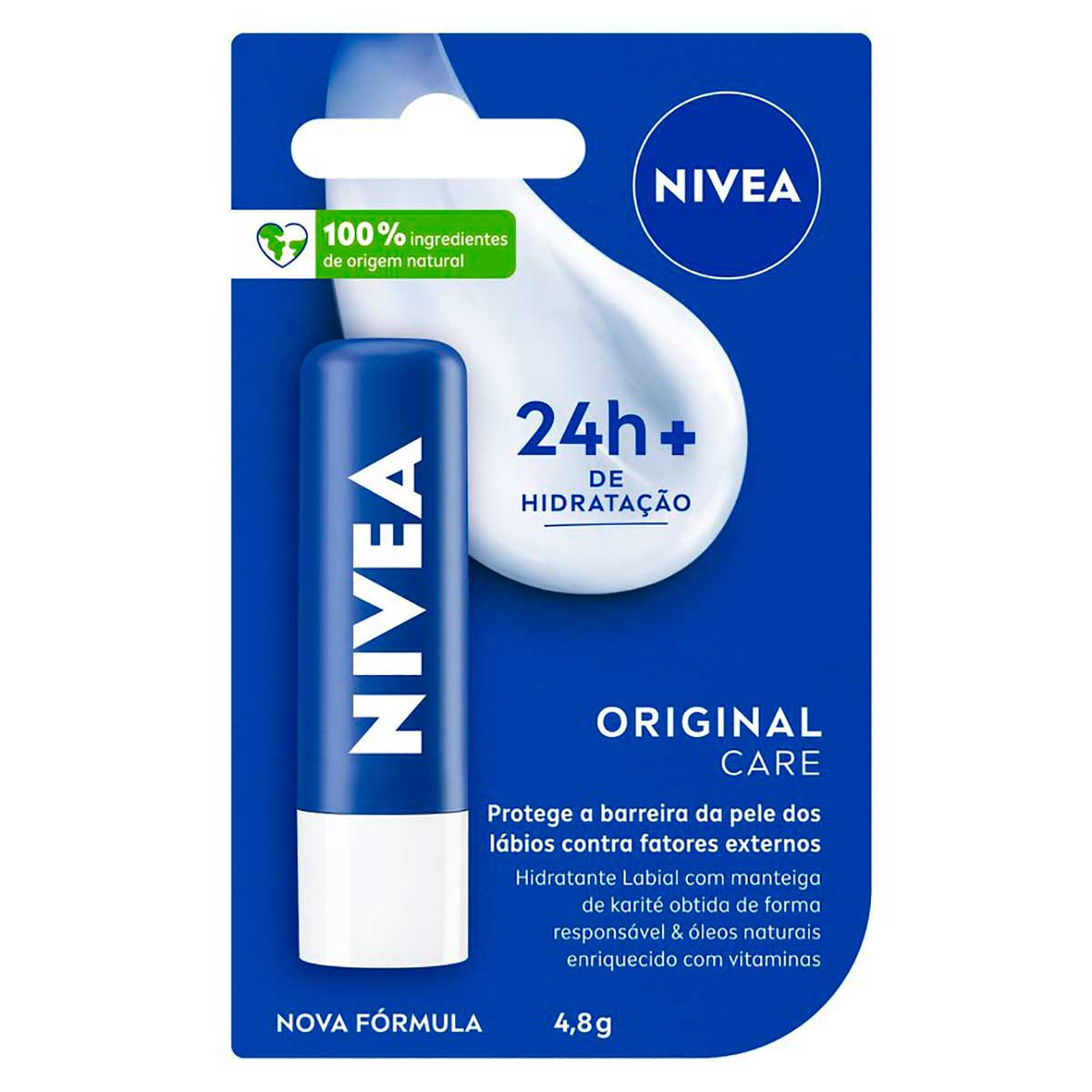 Hidratante Labial Original NIVEA Care 4,8g