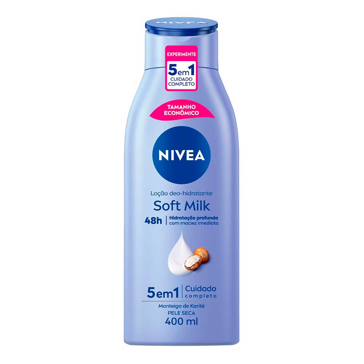 Loção Hidratante Desodorante Soft Milk NIVEA 400ml