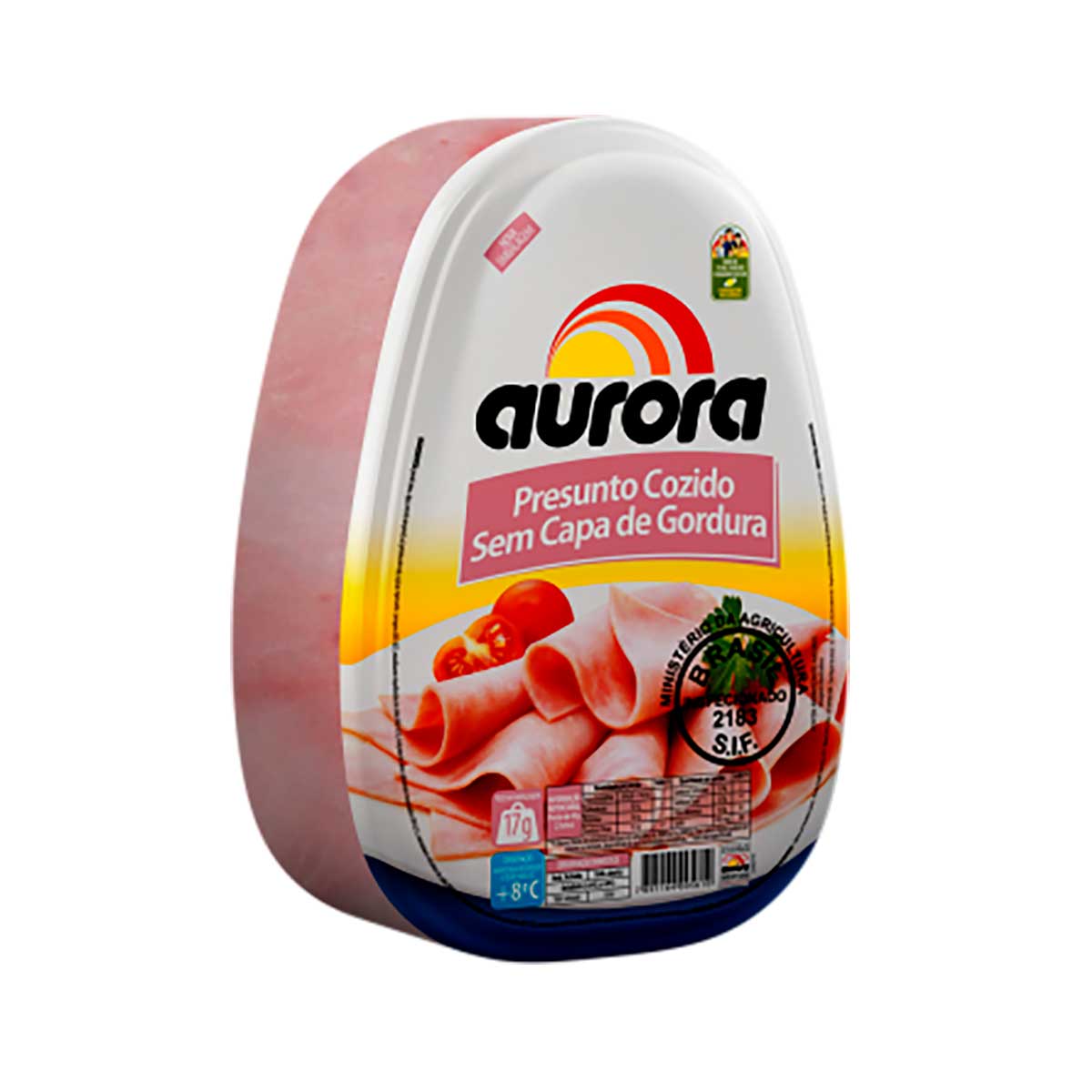 Presunto Cozido sem Capa Fatiado Aurora Aproximadamente 200 g