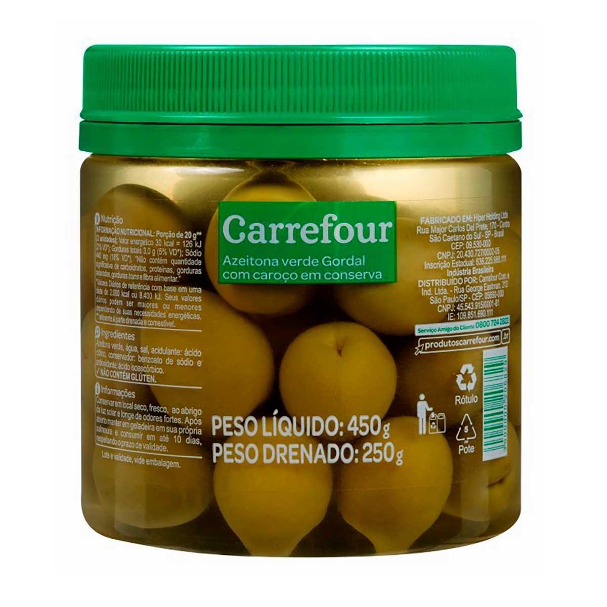 Azeitona Verde Carrefour 250 g